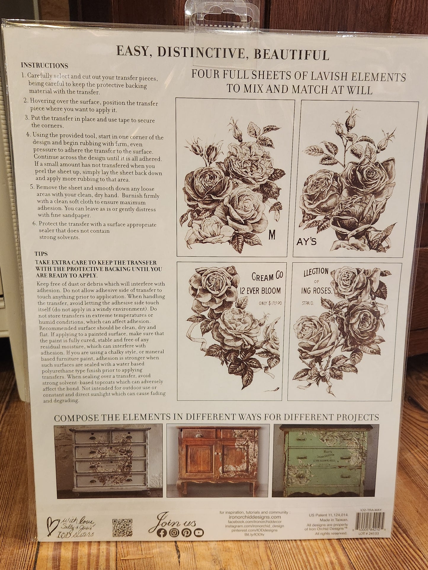 IOD TRANSFER- May's Roses
