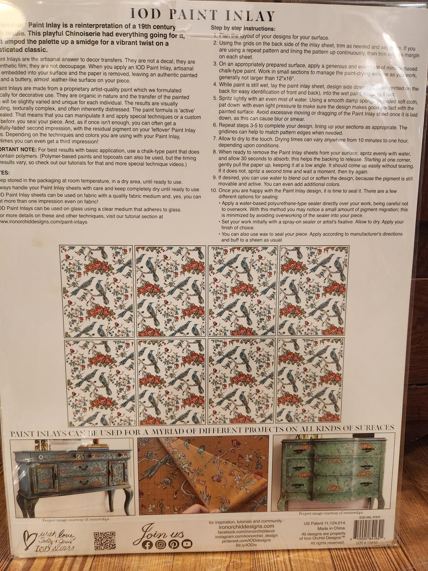 IOD PAINT INLAY- Paradise