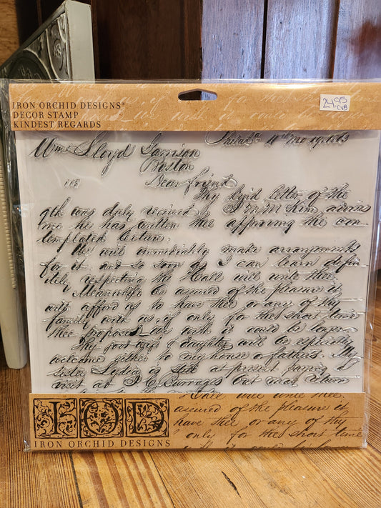 IOD DECOR STAMP- Kindest regards