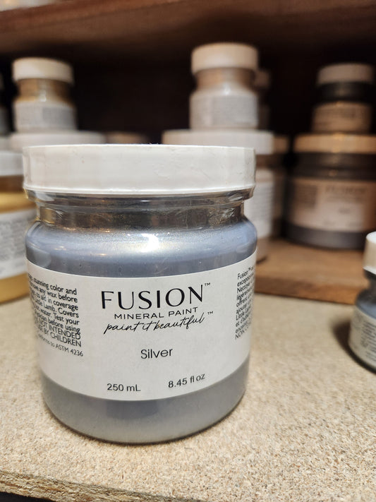 FUSION MINERAL PAINT- Metallics Silver 250ml