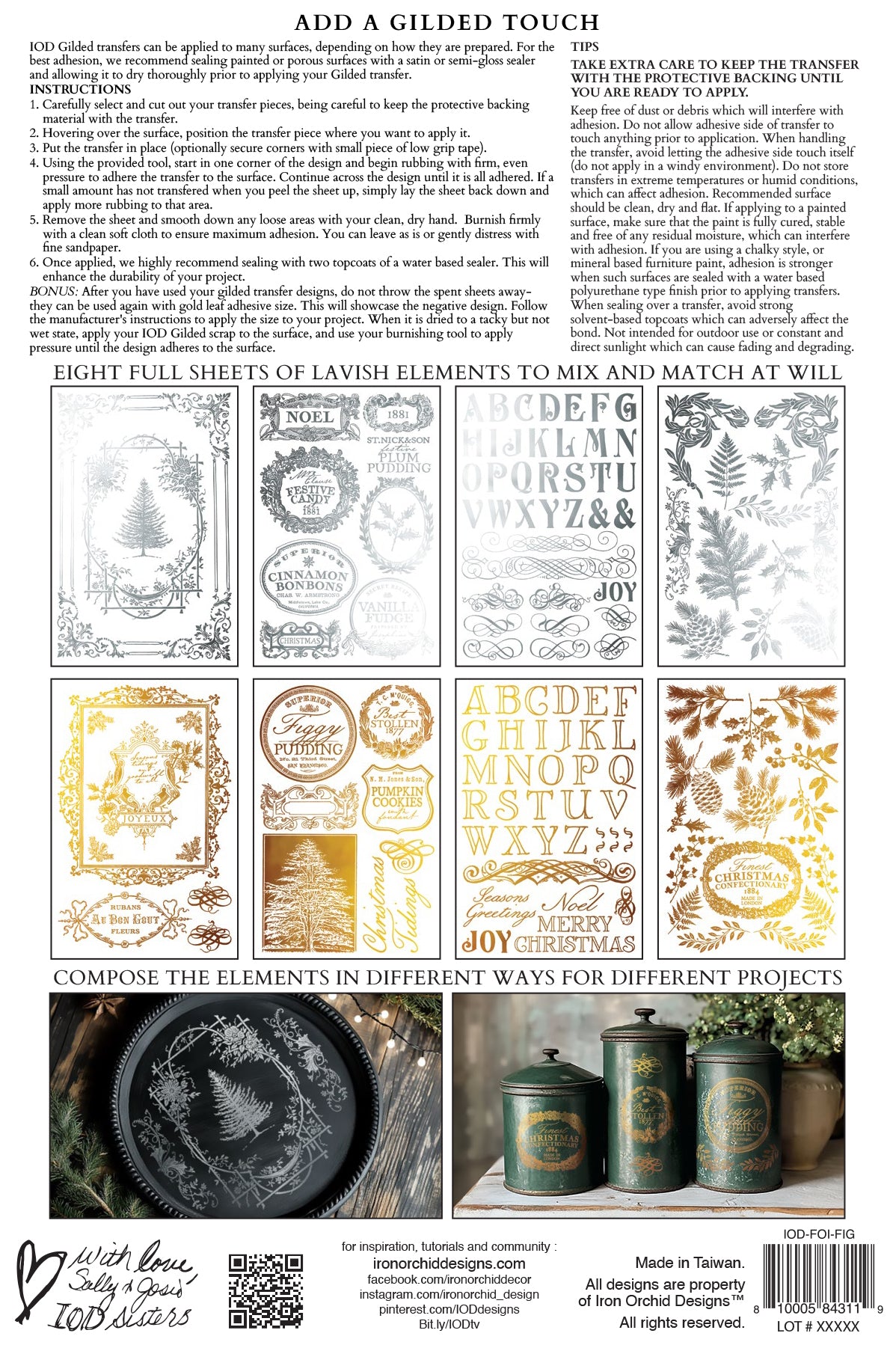 IOD TRANSFER- Figgy & Flourish IOD Foil Transfer