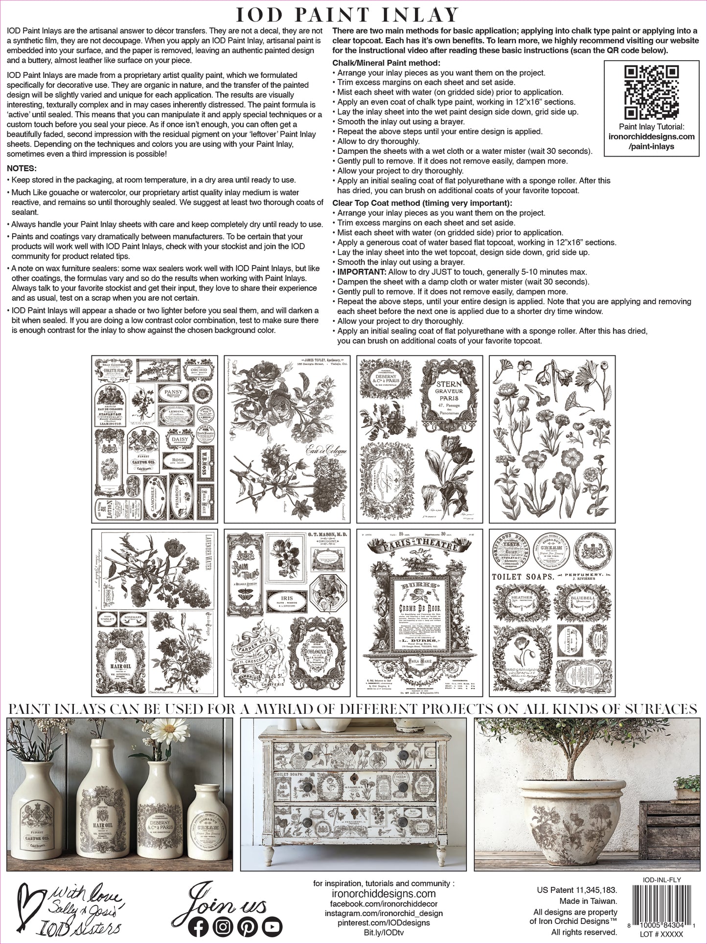 IOD PAINT INLAY - Floriography