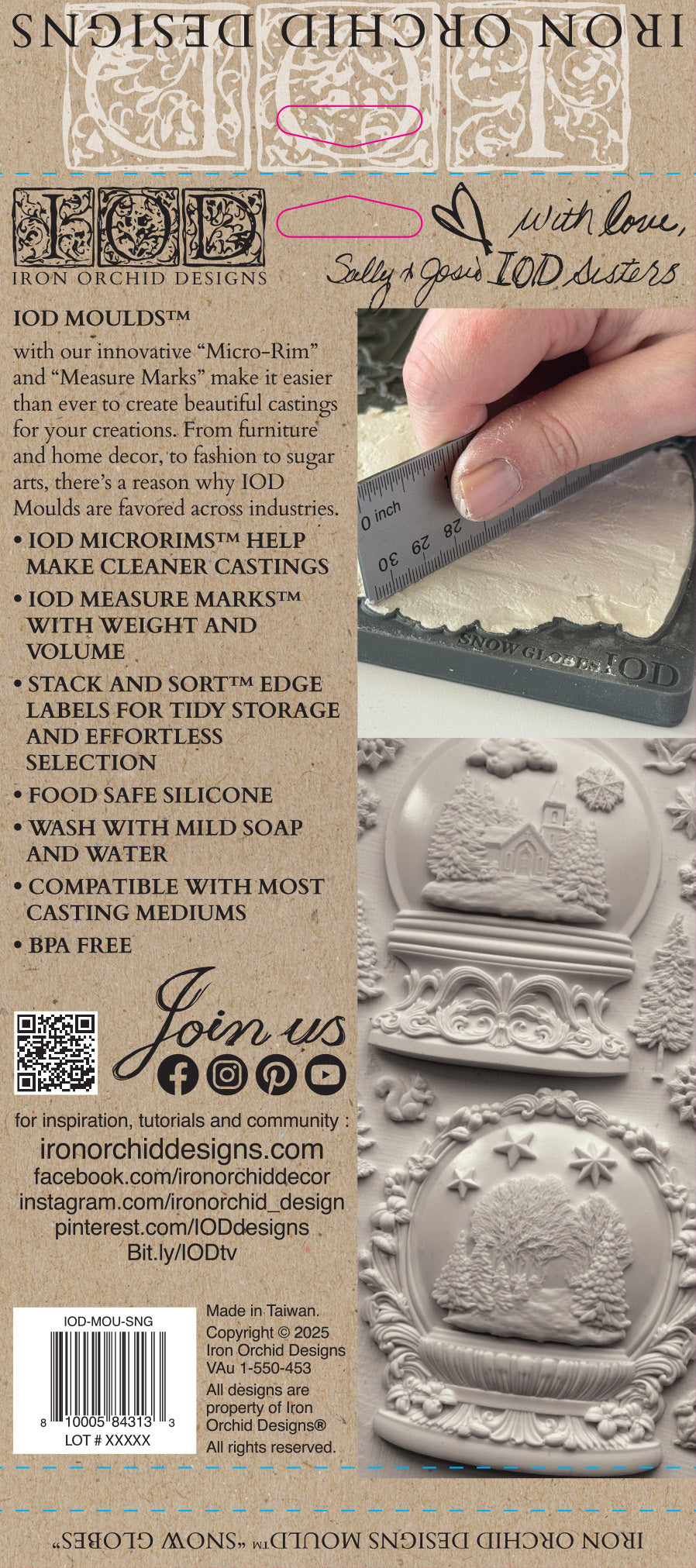 IOD MOULD Snow Globes 6x10