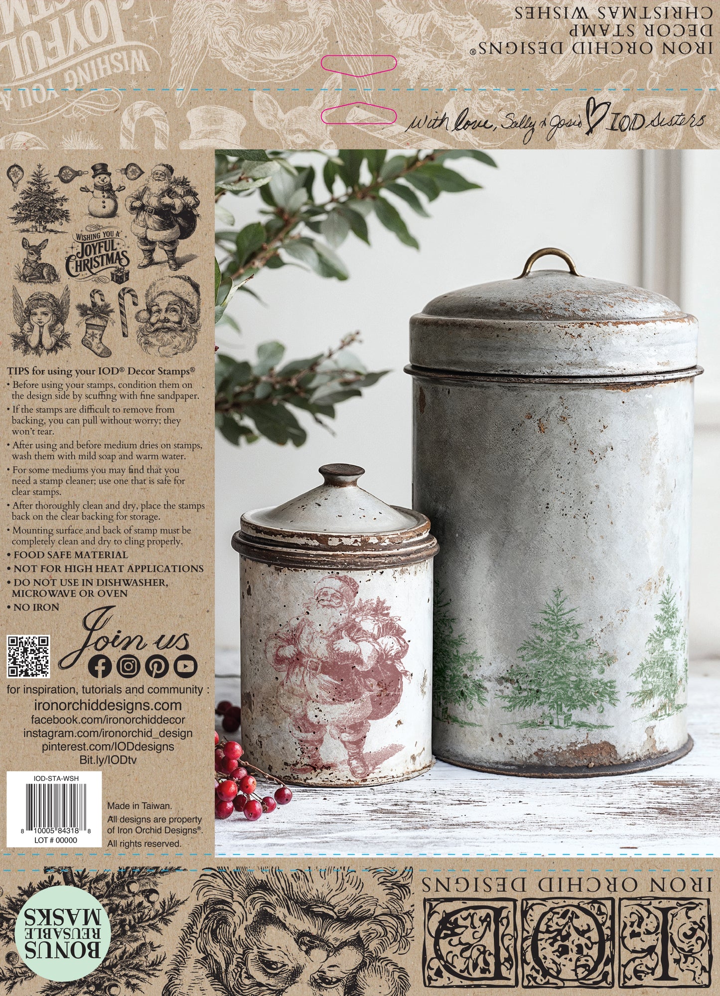 IOD DECOR STAMP-Christmas Wishes 12x12
