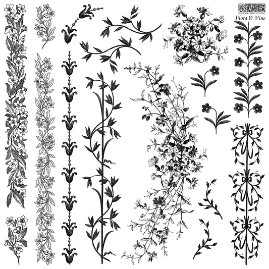 IOD DECOR STAMP-   Flora & Vine