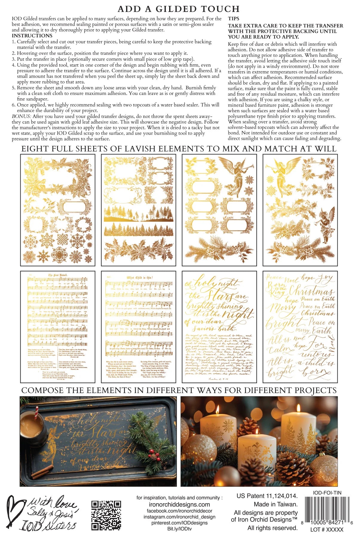 IOD TRANSFER- Tinsel Foil Gilded