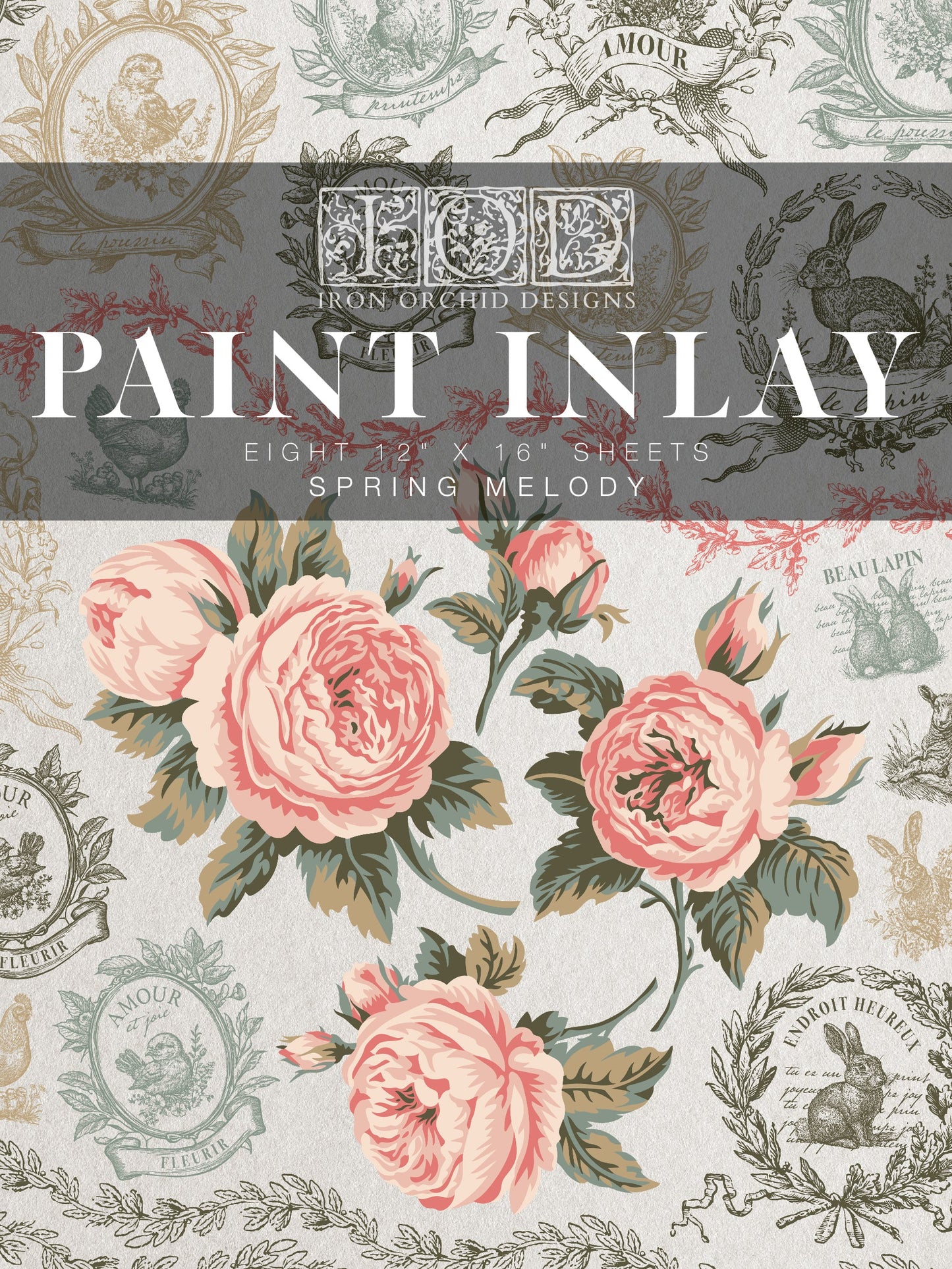 IOD PAINT INLAY - Spring Melody 12 x 16