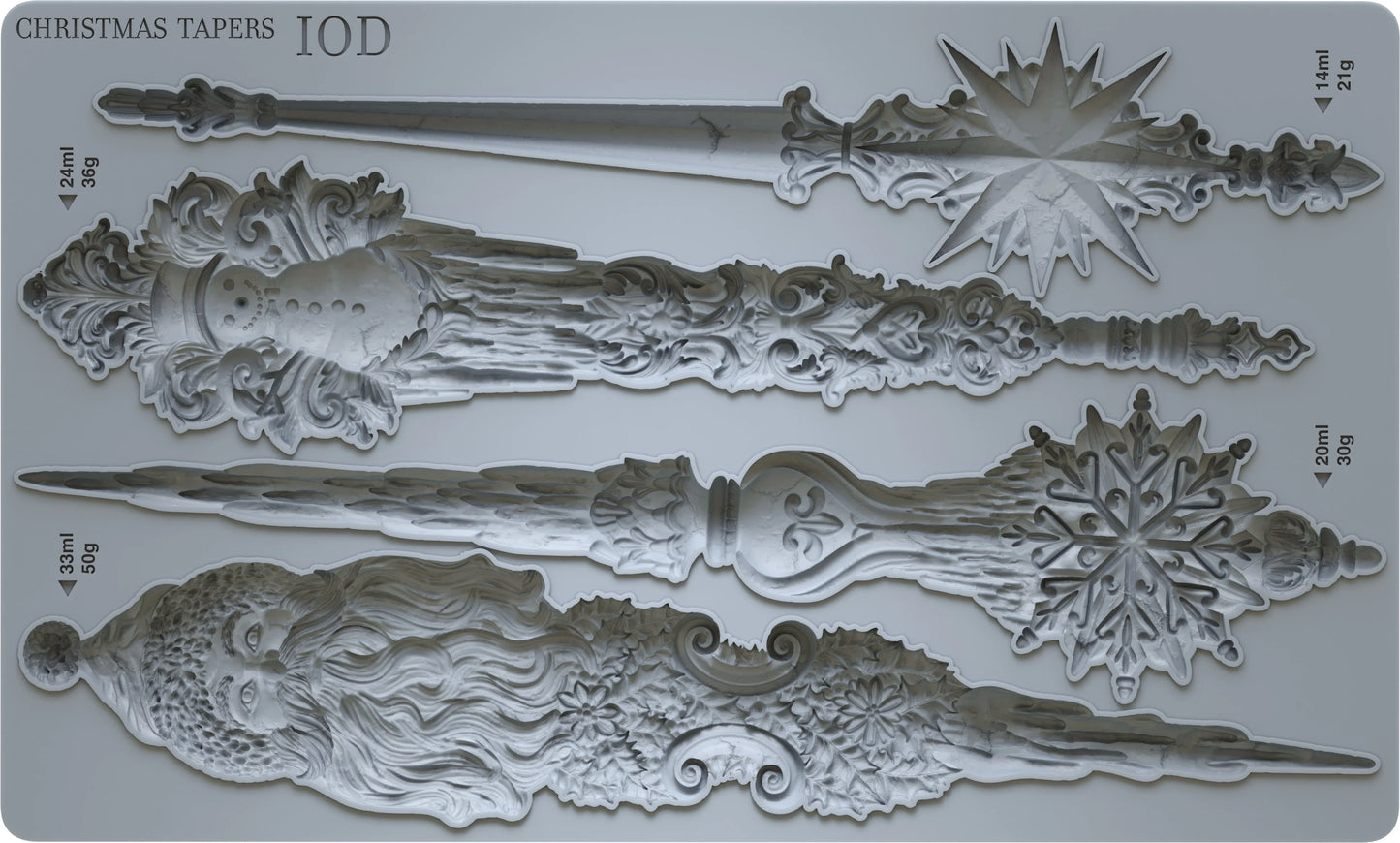 IOD MOULD Christmas Tapers
