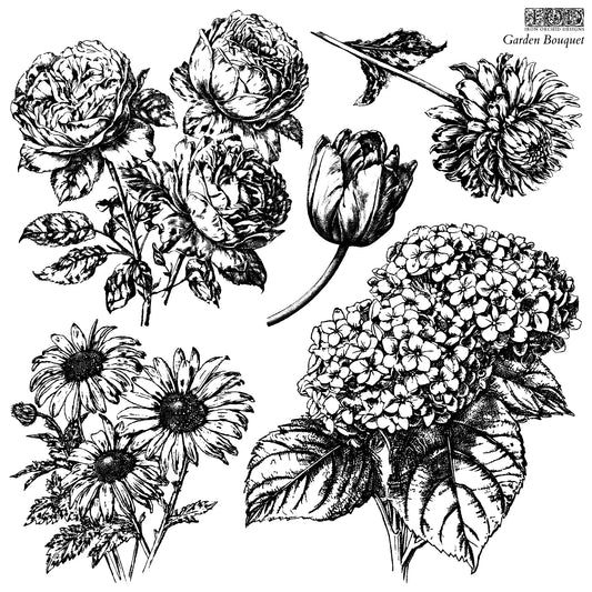 IOD DECOR STAMP- Garden Bouquet
