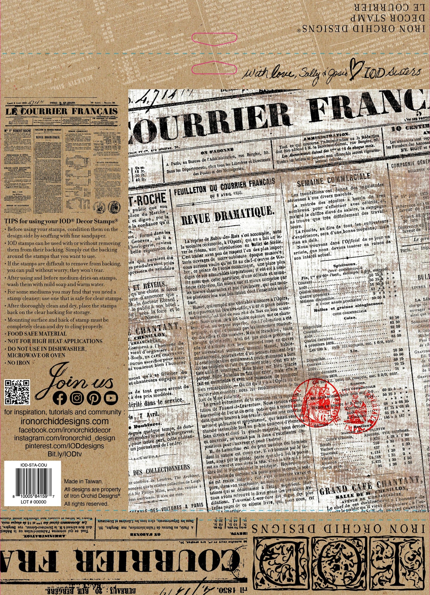 IOD DECOR STAMP-Le Courrier