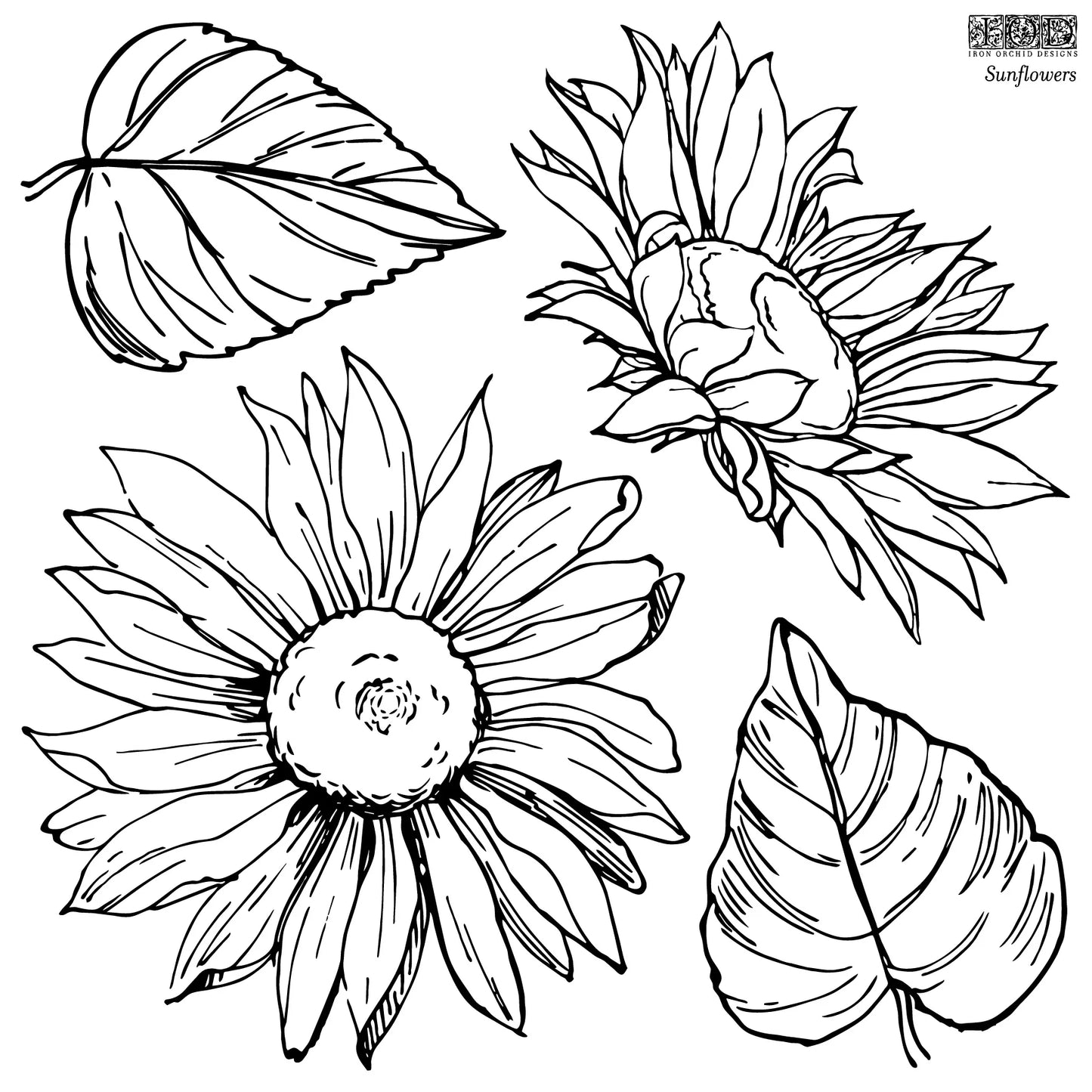 IOD DECOR STAMP-Sunflowers