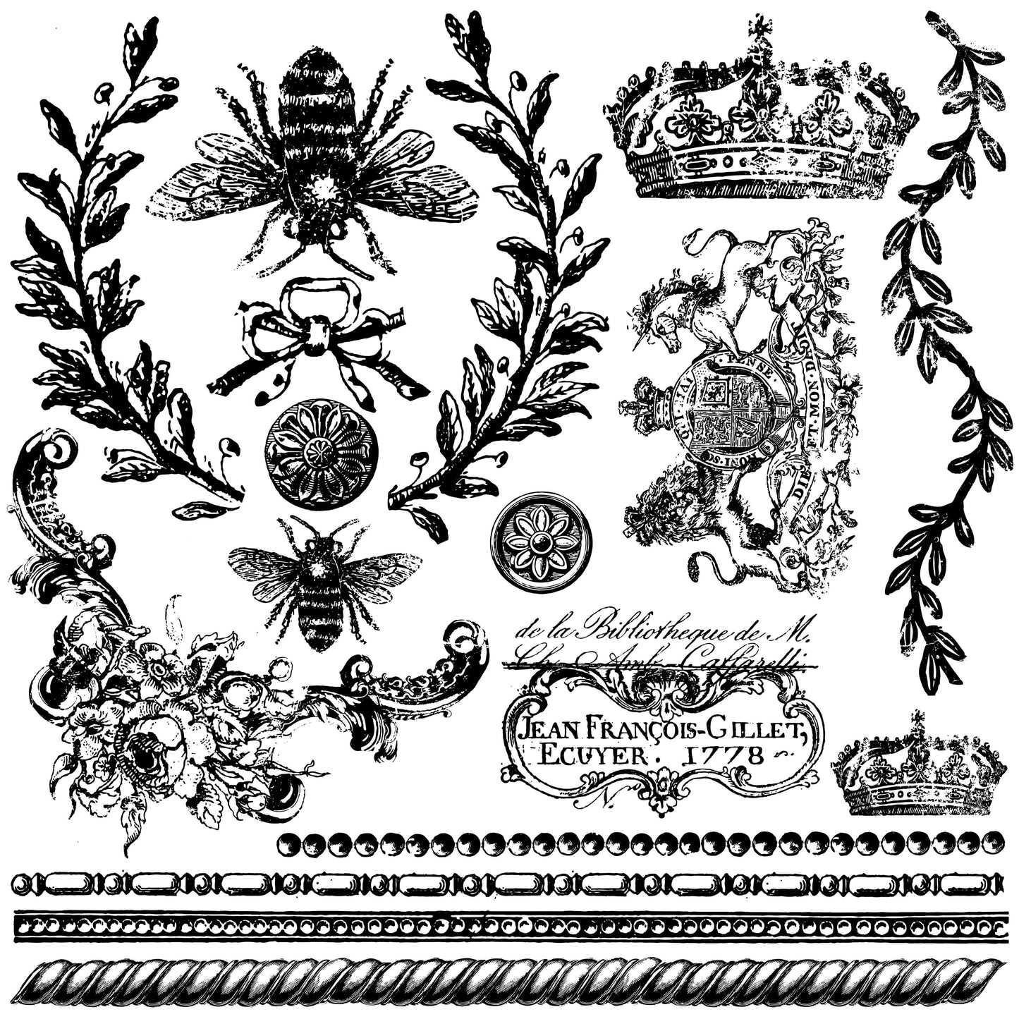 IOD DECOR STAMP-Queen Bee