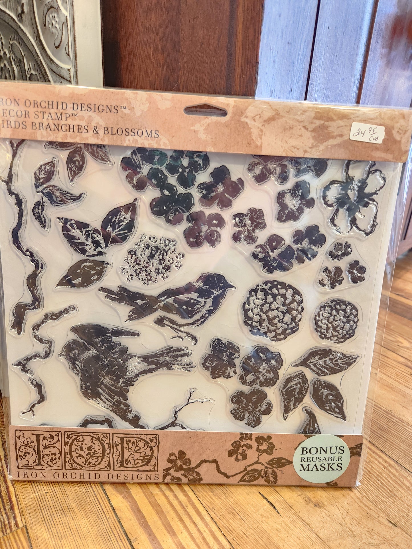 IOD DECOR STAMP- Birds Branches & Blossoms