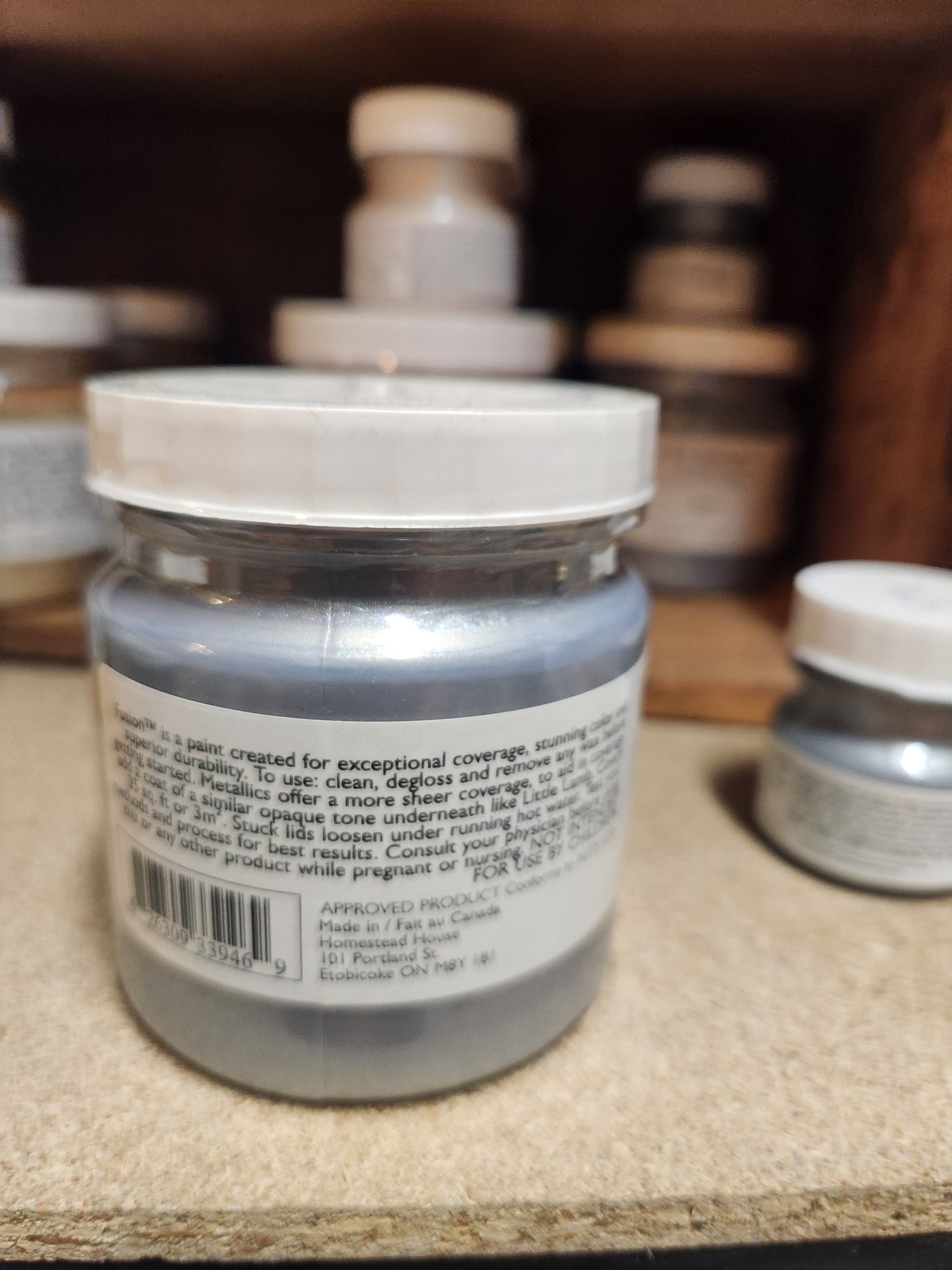 FUSION MINERAL PAINT- Metallics Silver 250ml