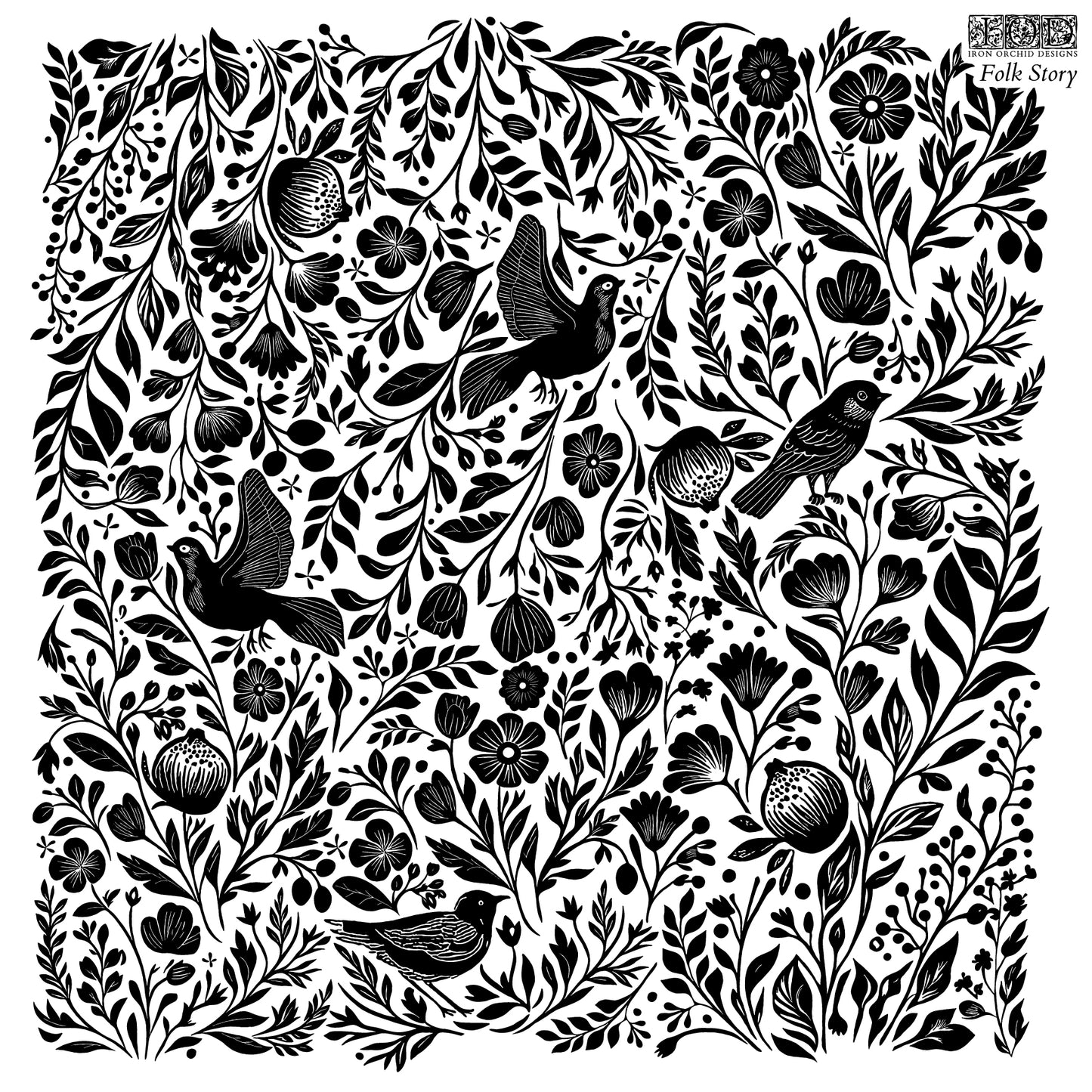 IOD DECOR STAMP-  Folk Story
