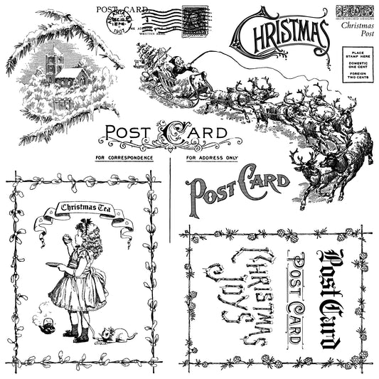 IOD DECOR STAMP- Christmas Post 12x12