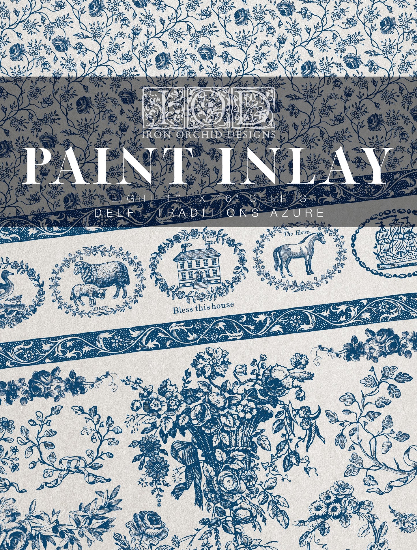 IOD Paint inlay Delft Traditions AZure