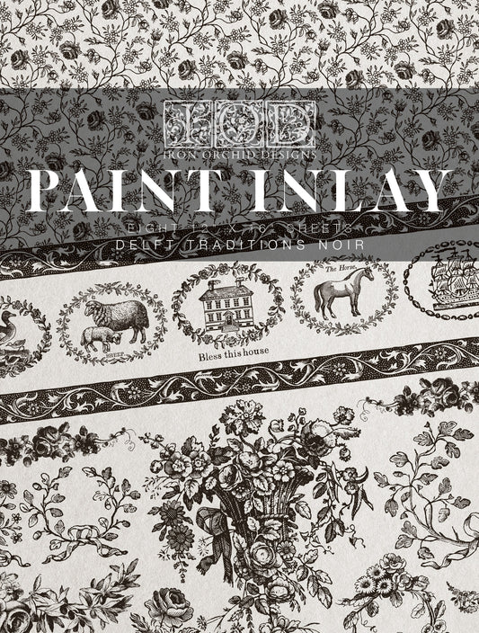 IOD Paint inlay Delft Traditions Noir