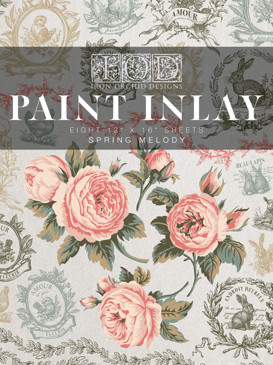 IOD PAINT INLAY - Spring Melody 12 x 16