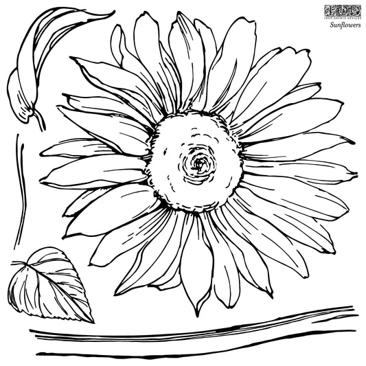 IOD DECOR STAMP-Sunflowers