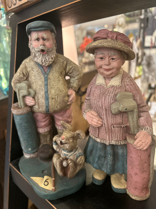 Vintage golfer figurines